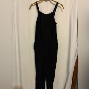 Free People Black Sleeveless Jumpsuit